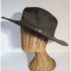 Wide-Brim Outback Hat - Brown